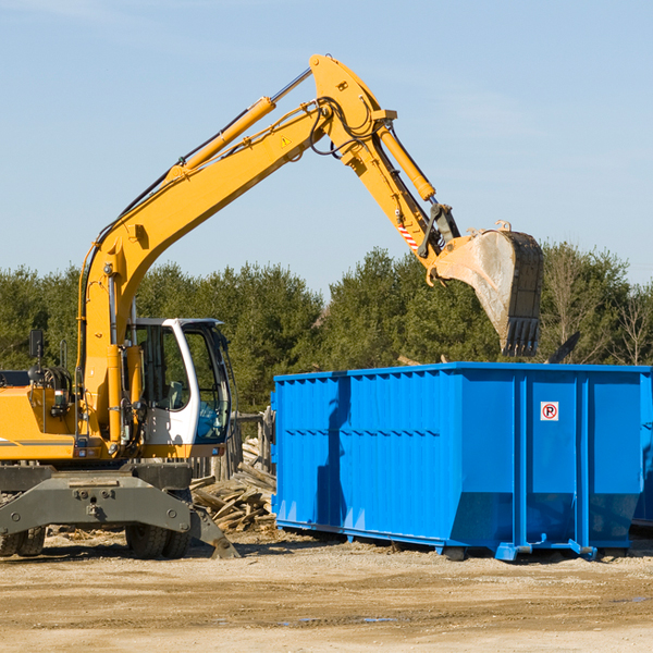 are there any restrictions on where a residential dumpster can be placed in Busti